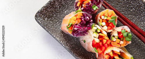 Vietnamese snack spring roll.