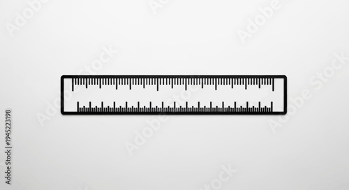 Precision Metal Ruler with Fine Markings for Measurement and Engineering