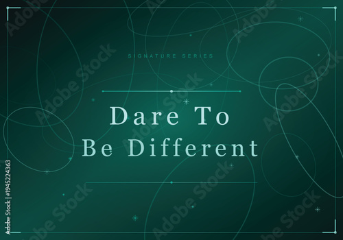 Inspirational Quote on Green Background with White Text