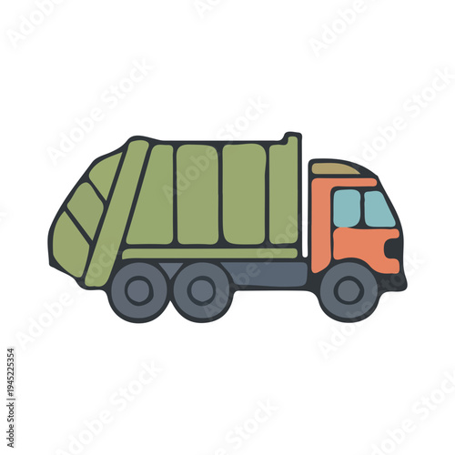 Garbage Truck Illustration