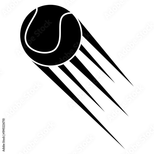 Tennis ball icon vector set. Tennis Illustration sign collection. Tennis ball in flight symbol. Sport logo.