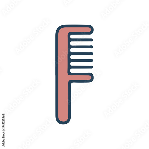 Simple Hair Comb Icon