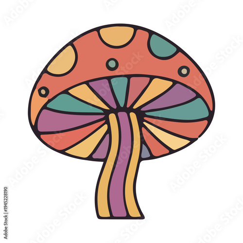 Psychedelic Mushroom Illustration