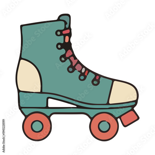 Retro Roller Skate Illustration