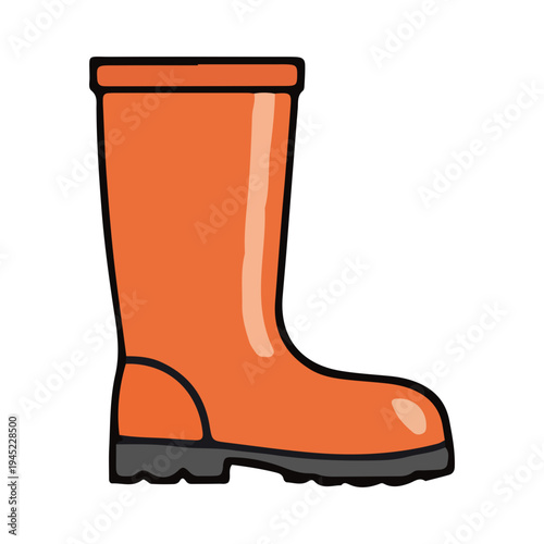 Orange Safety Boot Icon