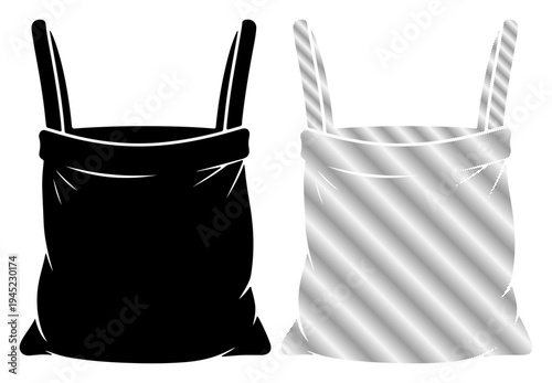 Two versatile bags, one black and one silver, ready for storage and transport.