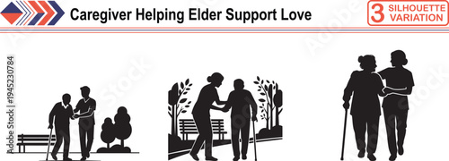 Caregiver Helping Elderly Patient, Concept of Compassionate Care, Support and Emotional Love