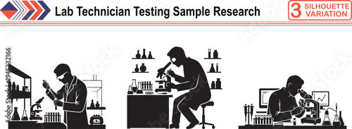 Lab Technician Testing Sample for Research, Concept of Scientific Discovery and Medical Lab