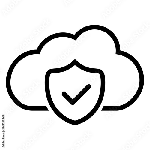 Cloud service vector icon. Cloud storage Illustration sign. Database symbol. Cloud drive logo.