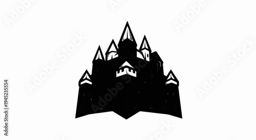 Gothic-style fortress with pointed towers, a central keep