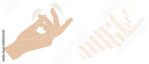 Hand snapping fingers with a subtle motion blur effect