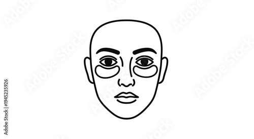 Woman Face with Under Eye Patches, Skincare Routine, Beauty Treatment, Cosmetic Care, Wellness