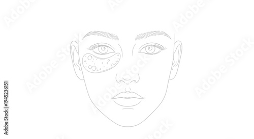 Woman's Face with Under-Eye Patches and Blemishes - Skincare Routine