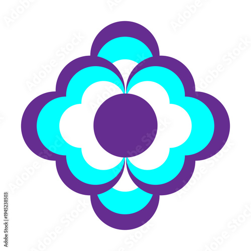 An abstract pink and blue floral vector illustration featuring nature-inspired circle patterns and speech bubble design elements for a spring web decoration