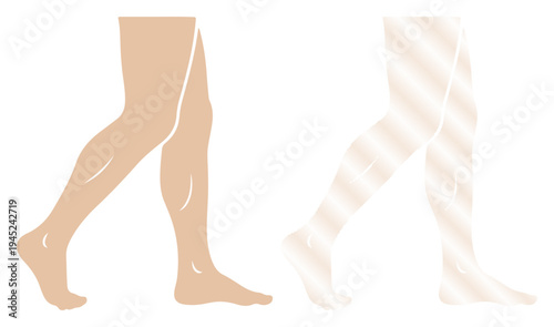 Human legs in motion, one solid and one fading into a pattern