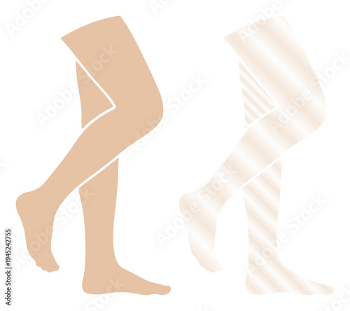 Elegant legs showcasing smooth skin and delicate hosiery comparison
