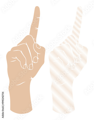 Wallpaper Mural Single finger pointing upwards, indicating a concept or direction. Torontodigital.ca