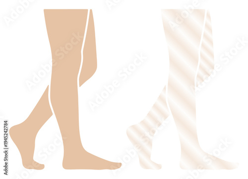 Close-up of elegant legs with subtle shading indicating movement and grace