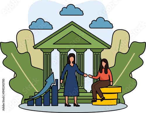 Illustration ESG Concept with Environmental, Social, and Governance Projects