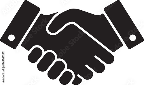Business Handshake Icon – Partnership Agreement Symbol