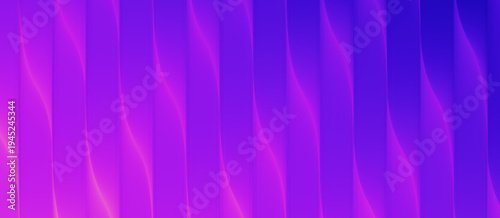 Tech inspired abstract gradient showcasing blue and purple glass textures. Futuristic 3D geometric shapes with ribbed patterns, neon light reflections, and minimal modern design aesthetic.