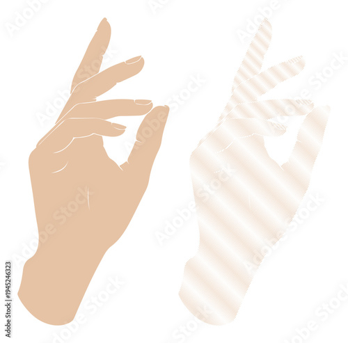 Wallpaper Mural Elegant hand gesture indicating something small or delicate with a subtle shadow effect Torontodigital.ca