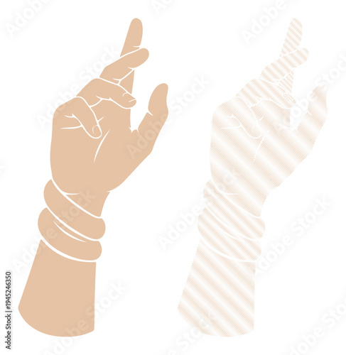 Wallpaper Mural Elegant hand gesture symbolizing hope and good fortune Torontodigital.ca