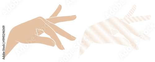 Delicate hand reaching out with fingers spread, symbolizing connection and touch