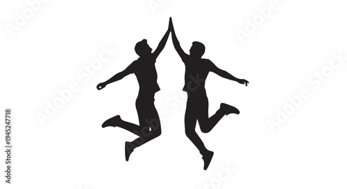 Celebration Silhouette Icon Set: Teamwork & Joy