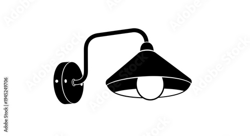 Modern Black Wall Sconce Light Fixture with Exposed Bulb