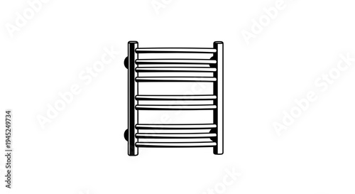 Modern Heated Towel Rail Rack - Bathroom Fixture