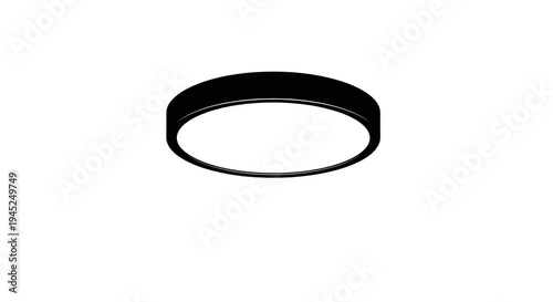 Modern minimalist ceiling light fixture, round flush mount, contemporary home lighting design