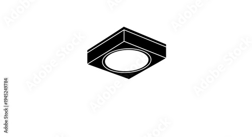 Modern Square Ceiling Light Fixture, Minimalist Design, Interior Lighting