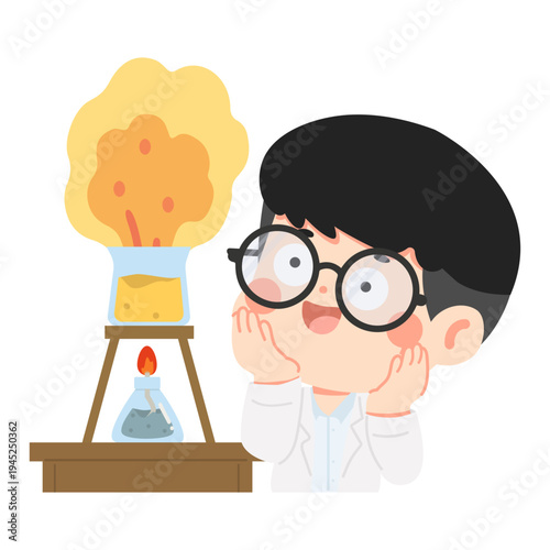 Boy Doing Science Experiment