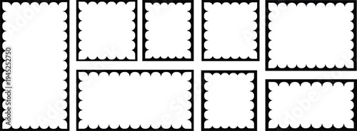 Collection of vintage postage stamps. rectangular shape elements. vector illustration.