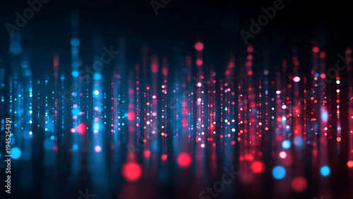 Abstract technological background featuring glowing red and blue data lines, symbolizing secure digital communication, network defense, and energetic technology interplay