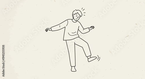 Dizzy Man Feeling Unbalanced, Vertigo Symptom, Lightheadedness, Loss of Balance