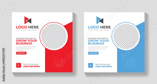 Creative Square Business Card Design – Professional Corporate Identity Card Template