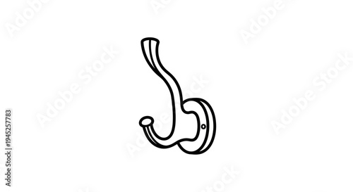 Vintage Double Hook Wall Mounted Coat Hanger