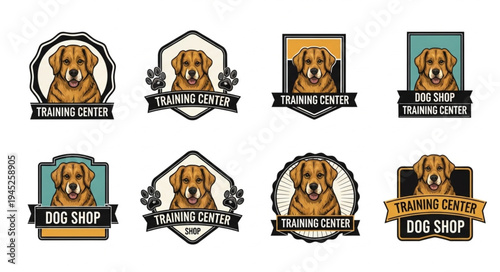 Collection of Dog Training Center and Dog Shop Logos.