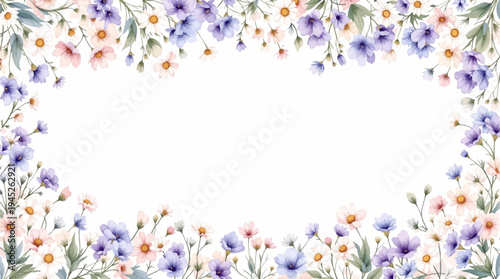 Airy blossoms floating gently across a peaceful and open visual space