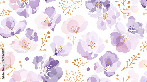 A peaceful scattering of flowers across a clean and calming background
