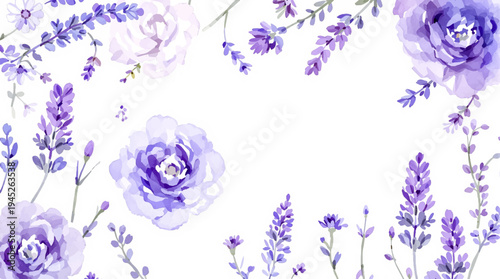 A peaceful botanical composition capturing the beauty of scattered wildflowers