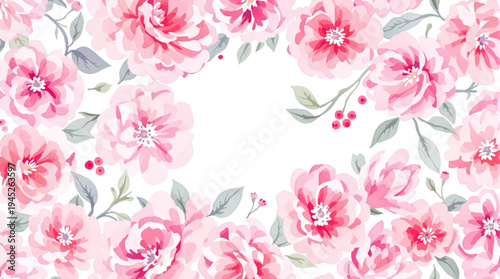 Tiny blossoms arranged in a flowing pattern full of softness and visual harmony, pink flowers background