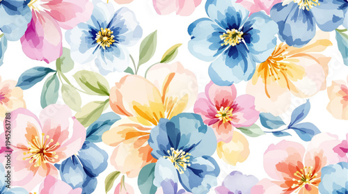 A delicate spring-inspired pattern filled with tiny blossoms and soft color harmony