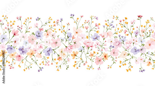Graceful watercolor flowers highlighting a peaceful message center
