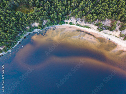 Εκτύπωση καμβά Karelia, Lake Onega shore aerial view. Russia