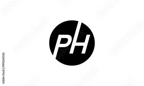 PH initial letter logo or PH monogram
