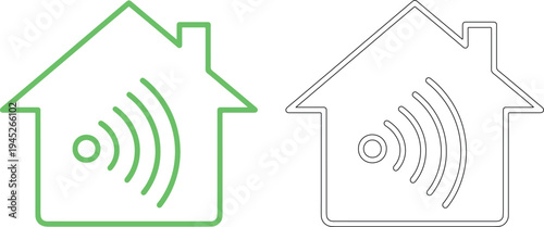 Smart home motion sensor in green and black