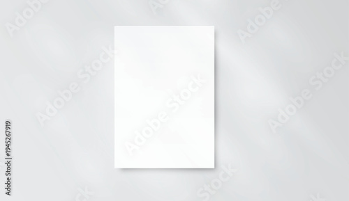Realistic blank poster frame mockup with natural shadow overlay on background. Clean modern presentation template ideal for artwork display, gallery posters, branding visuals and print design previews